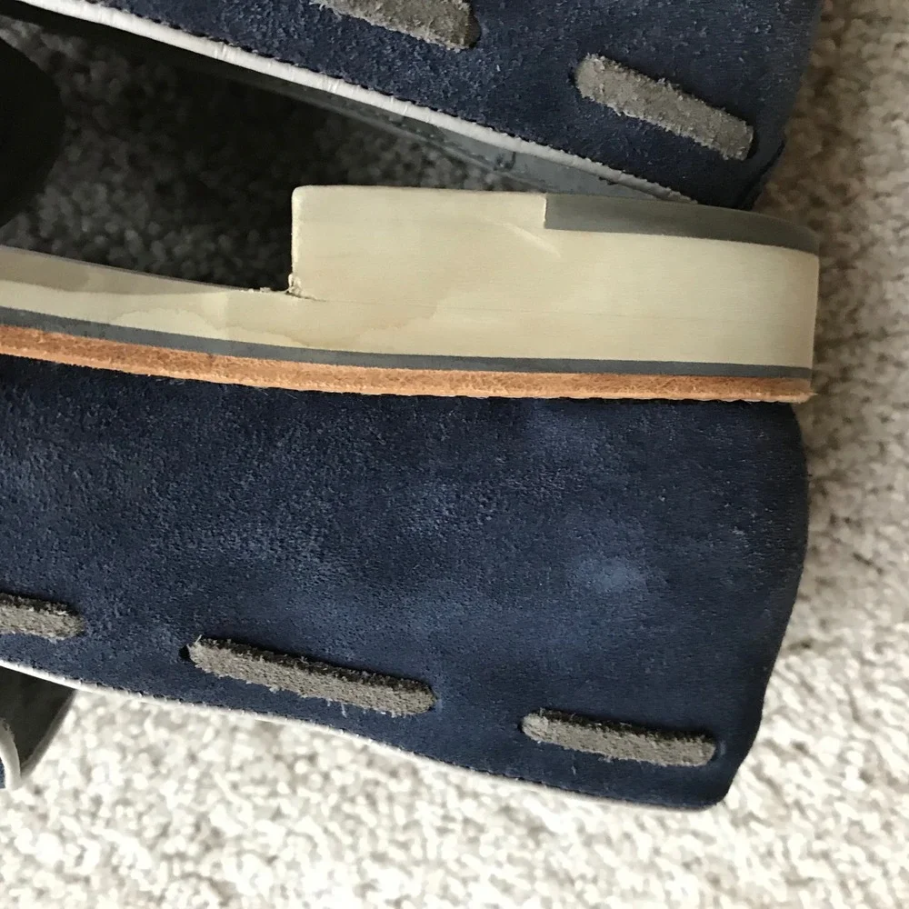 Johnston & Murphy Men's Blue Suede Ellington Tassel Tuxedo Loafers Size 12